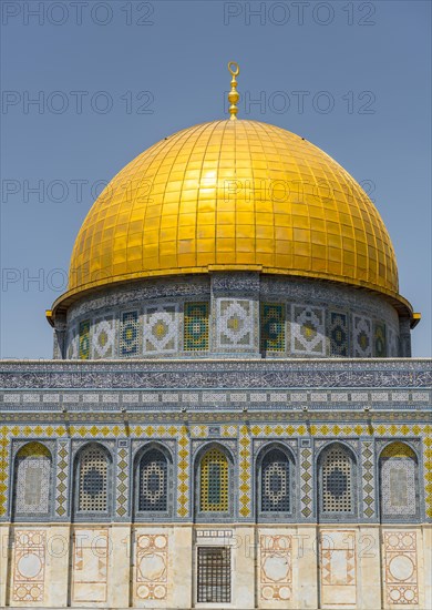 Mosaic decorated facade and golden dome