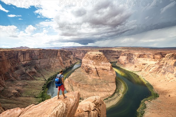 Young man on a rock