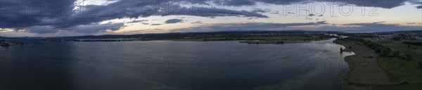 Evening atmosphere at Untersee from Konstanz to the island of Reichenau