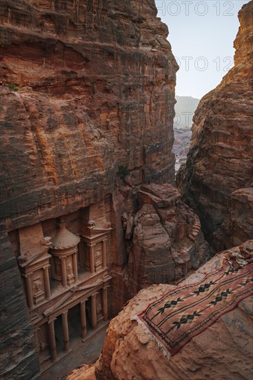 View from above into the gorge Siq