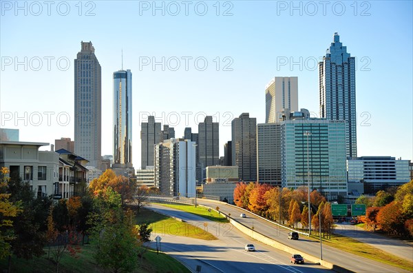 Skyline with skyscrapers