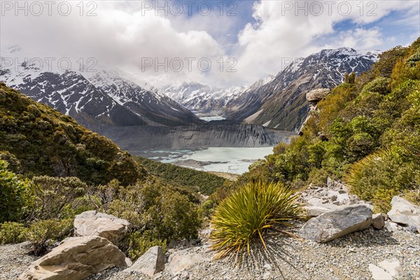 View on Hooker Valley from Sealy Tarns track