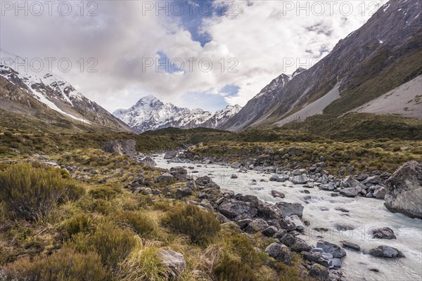 River flowing through valley