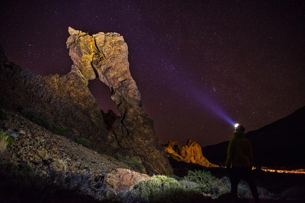 Man with headlamp