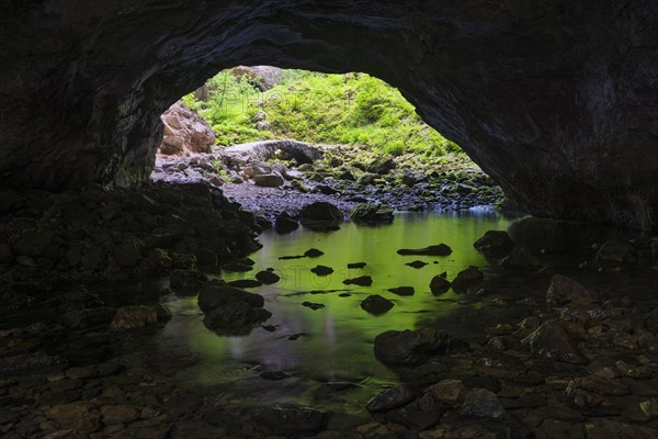 Rock bridge in the Zelske Jama cave