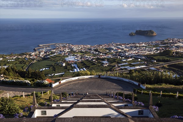 View from Ermida de Nossa Senhora da Paz to Vila Franca do Campo