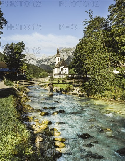 Parish church St. Sebastian with Ramsauer Ache