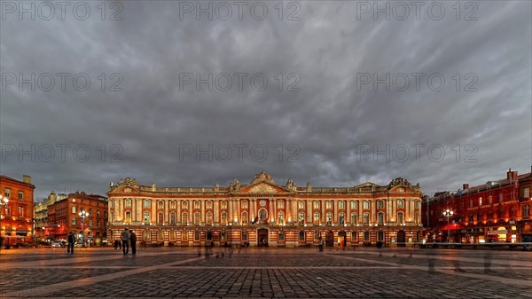 City Hall with a cloudy sky, Toulouse