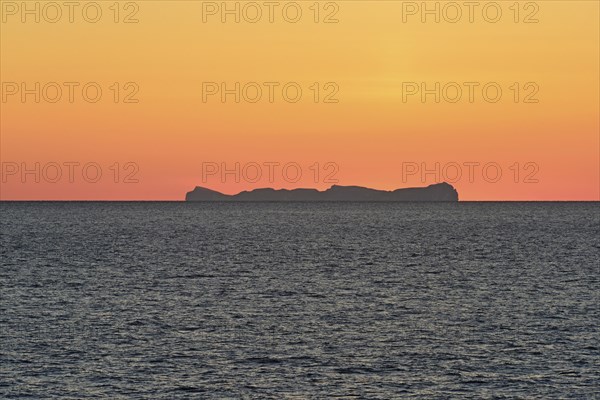 Vestfjord and Lofoten Island in the sunset after sunset