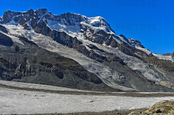 Breithorn and Breithorn Glacier and Schwarz Glacier