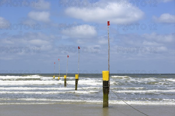 Beach limit marker posts