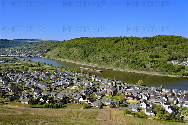 Townscape of Alken and Lof on the Moselle