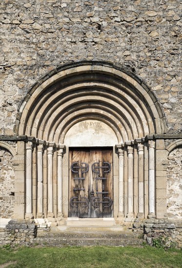 Main Door of Fortified Evangelical Church in Cisnadioara near Sibiu