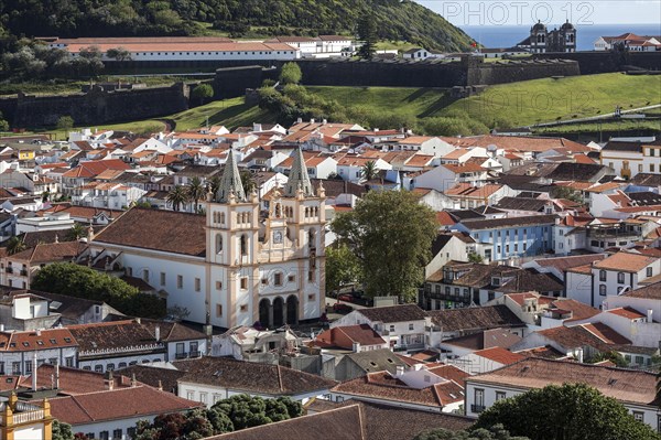 View from the Alto da Memoria to the old town of Angra do Heroismo