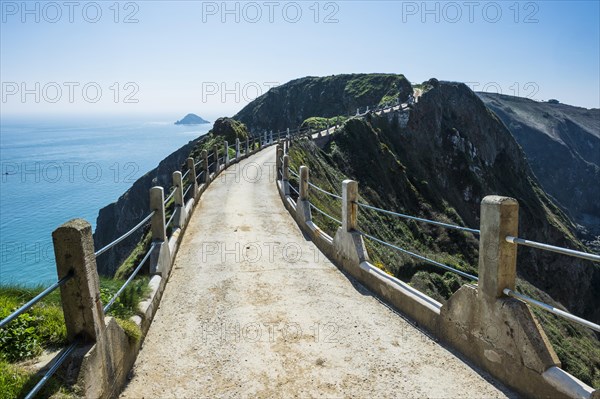 Road connecting the narrow isthmus of Greater and Little Sark