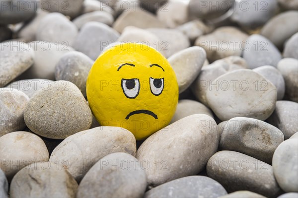 Smiley face made of stone