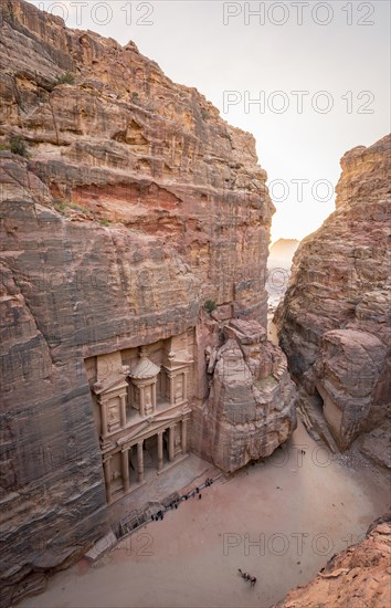 View from above into the gorge Siq