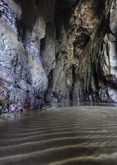 Caves eroded by the sea