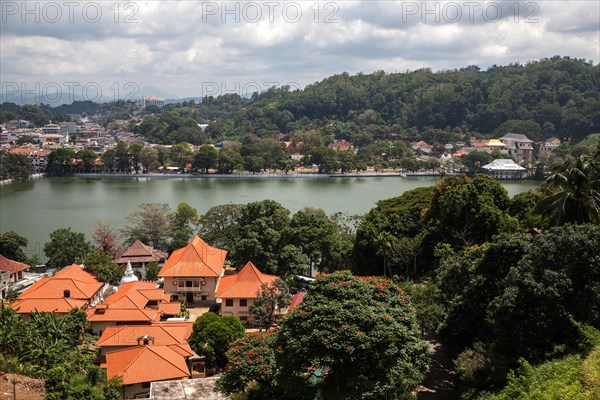 View of Kandy Lake and Kandy