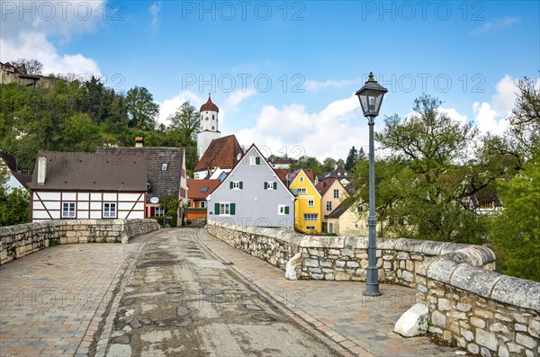 Bridge with Old Town and church tower