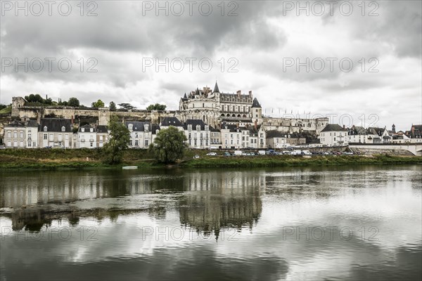 Old town with castle and Loire