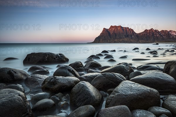 Rocks on the beach of Uttakleiv