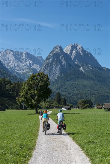 Cyclists on bike tour