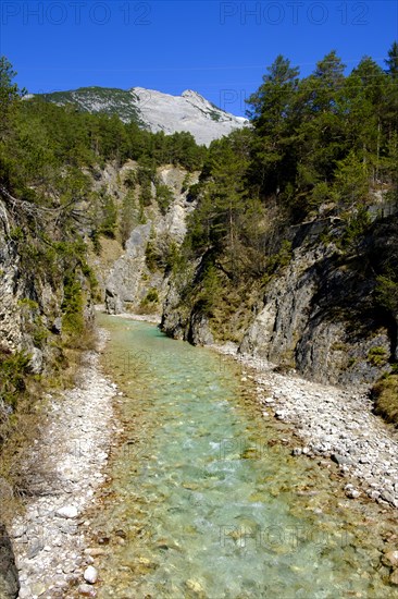 Karwendel gorge in the Hinterau valley