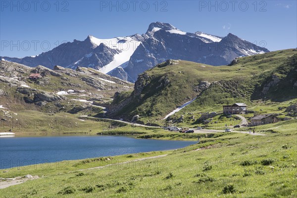 Plateau with mountain hut Rifugio Savoia