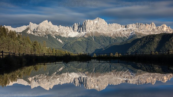 Mountain panorama reflected in a lake