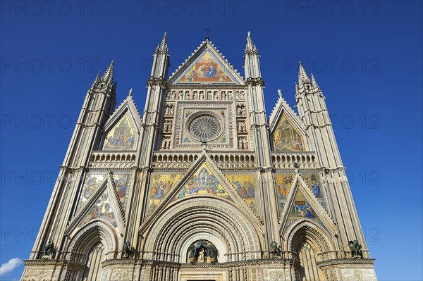 Gothic facade of Orvieto Cathedral