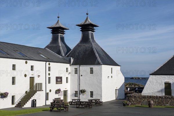 Ardbeg whiskey distillery towers