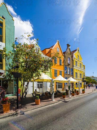 Historic buildings in Dutch-Caribbean colonial style