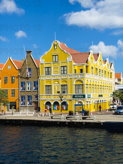 Historic buildings in Dutch-Caribbean colonial style