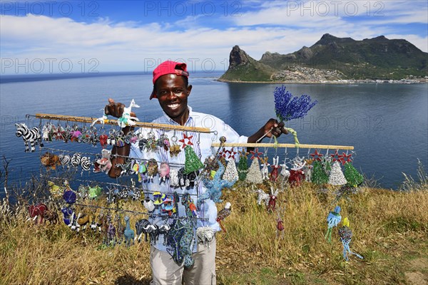 Local with souvenirs for sale