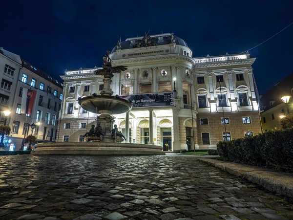 Slovak National Theatre at night