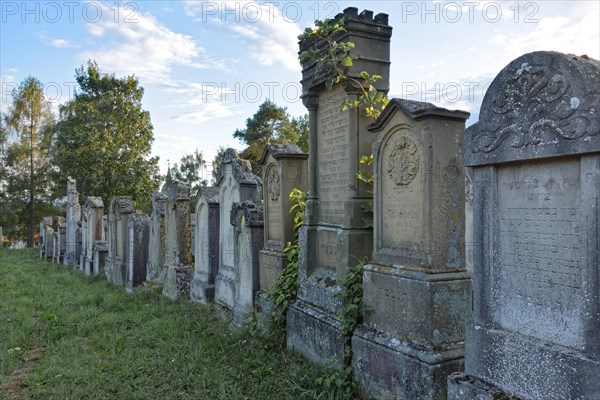Grave stones on Jewish cemetery