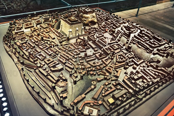 Ideal model of the city Jerusalem by Jakob Sandtner 1570