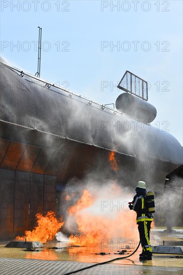 Aircraft fire drill