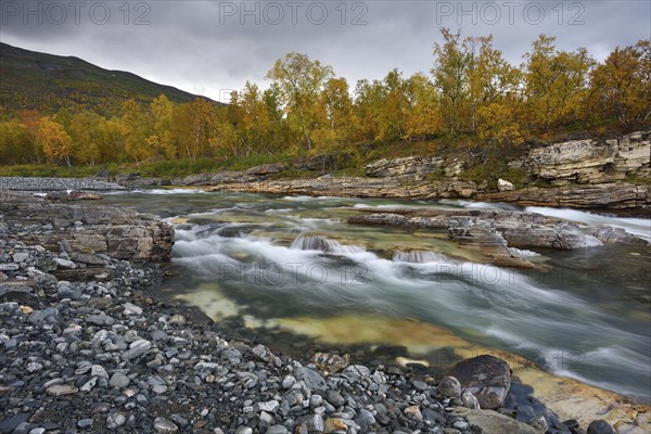 River Abiskojakka River flows through Abisko Canyon