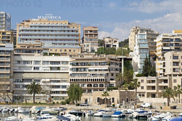 Apartment houses at marina