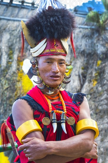 Naga tribal man in traditional outfit