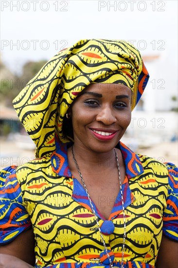 Senegalese woman in colorful dress