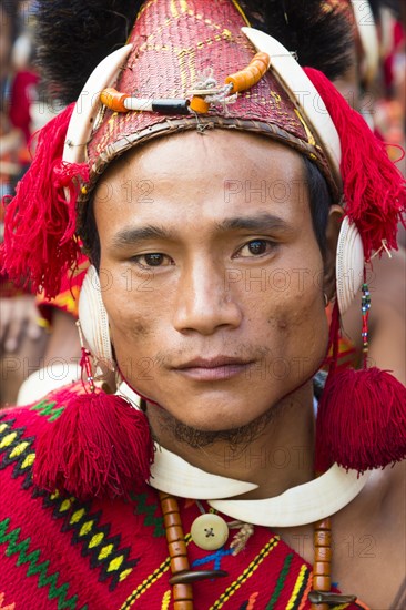 Naga tribal man in traditional outfit