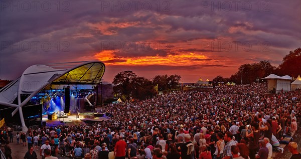 Audience at the ZZ Top concert at the Freilichtbuhne Loreley