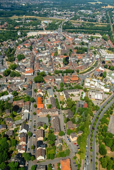 Dorsten town center with Westgraben and Sudgraben