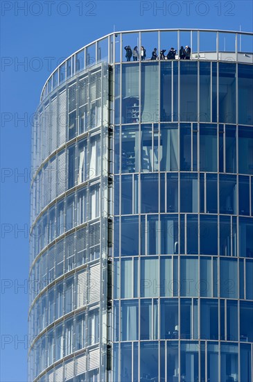 People on viewing platform