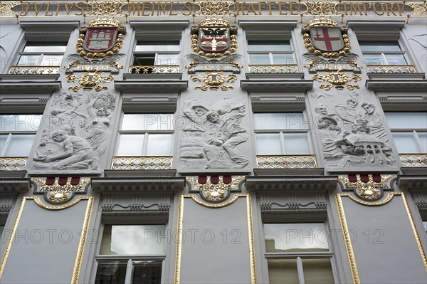 Facade with stucco reliefs