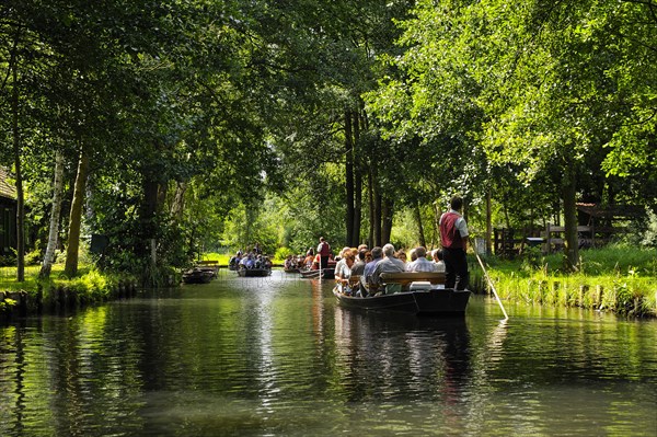 Boats with tourists on Fliess river