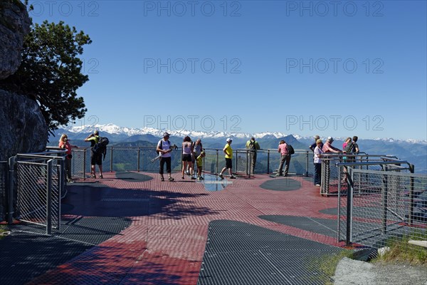 Viewing platform in Triassic Park on Steinplatte mountain